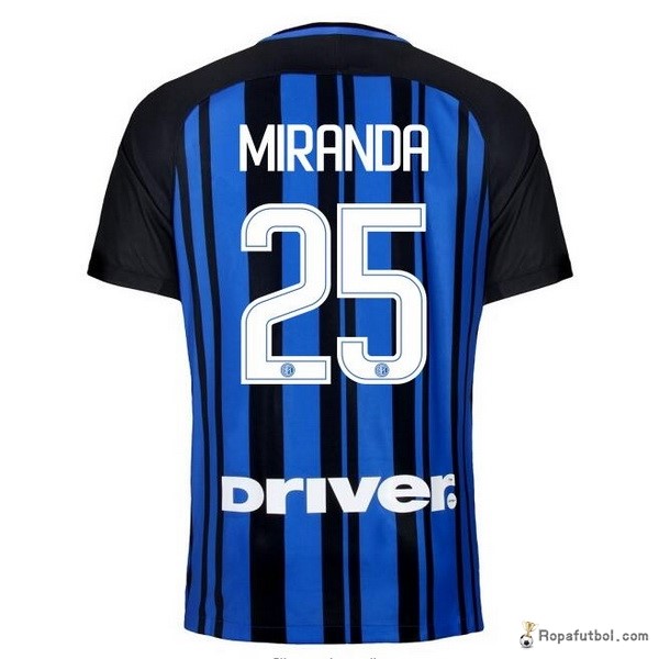 Camiseta Inter de Milán Replica Primera Ropa Miranda 2017/18